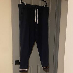 Navy XL Jogger Pants with Pink Accents